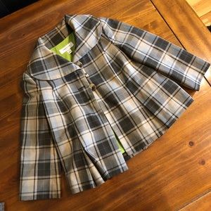 Plaid swing jacket